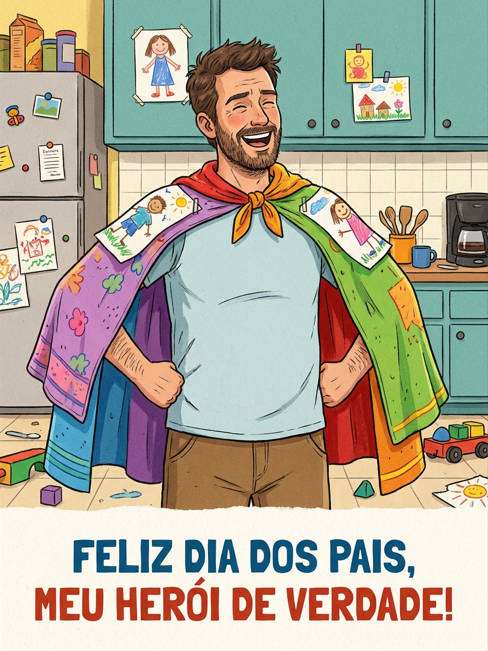 superpai sem clichê - exemplo de cartão de dia dos pais