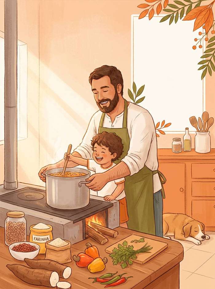 pai cozinheiro - exemplo de cartão de dia dos pais