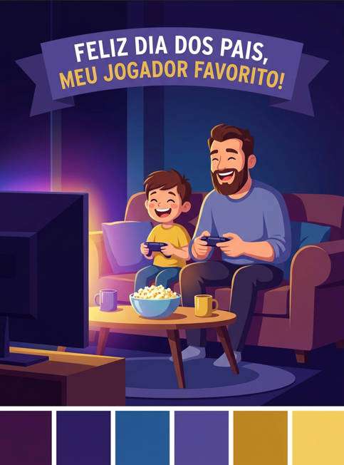 pai solo - exemplo de cartão de dia dos pais