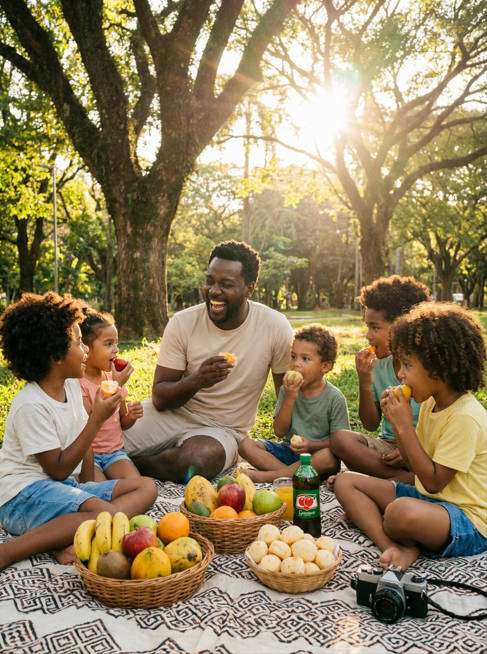 família no parque - exemplo de fotos de dia dos pais