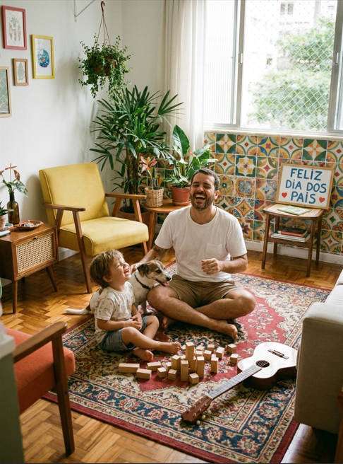 pai com pet - exemplo de fotos de dia dos pais