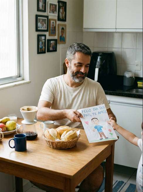 café da manhã - exemplo de fotos de dia dos pais