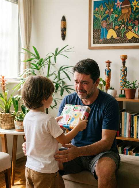 presente simples - exemplo de fotos de dia dos pais