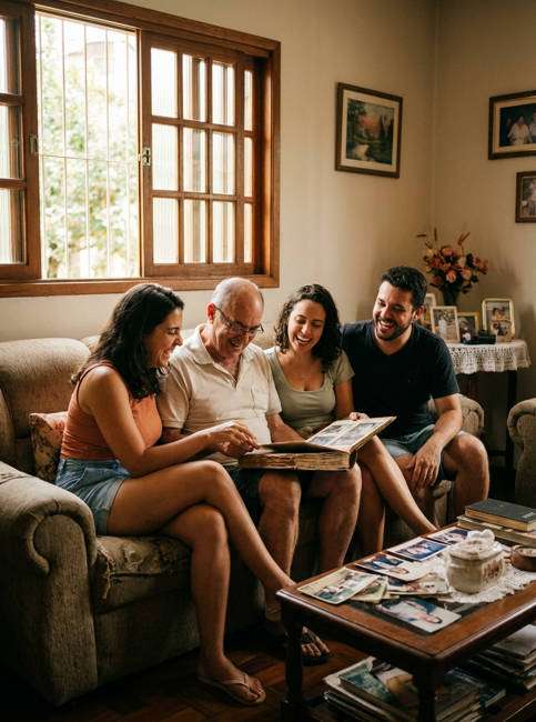 álbum de memórias - exemplo de fotos de dia dos pais