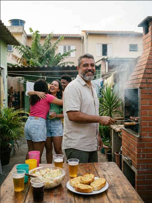 churrasco em família - exemplo de fotos de dia dos pais