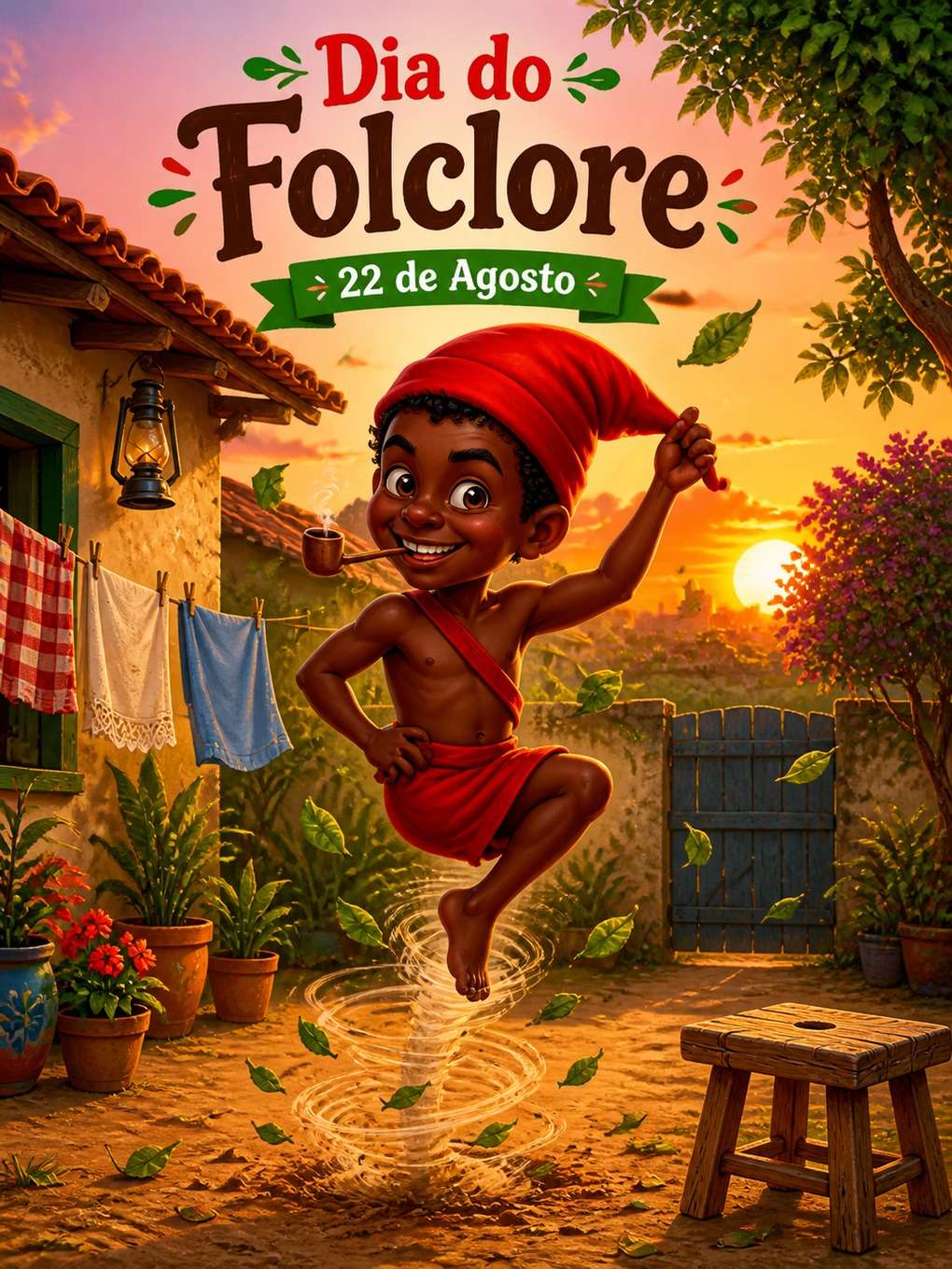 saci no quintal brasileiro - exemplo de o dia do folclore