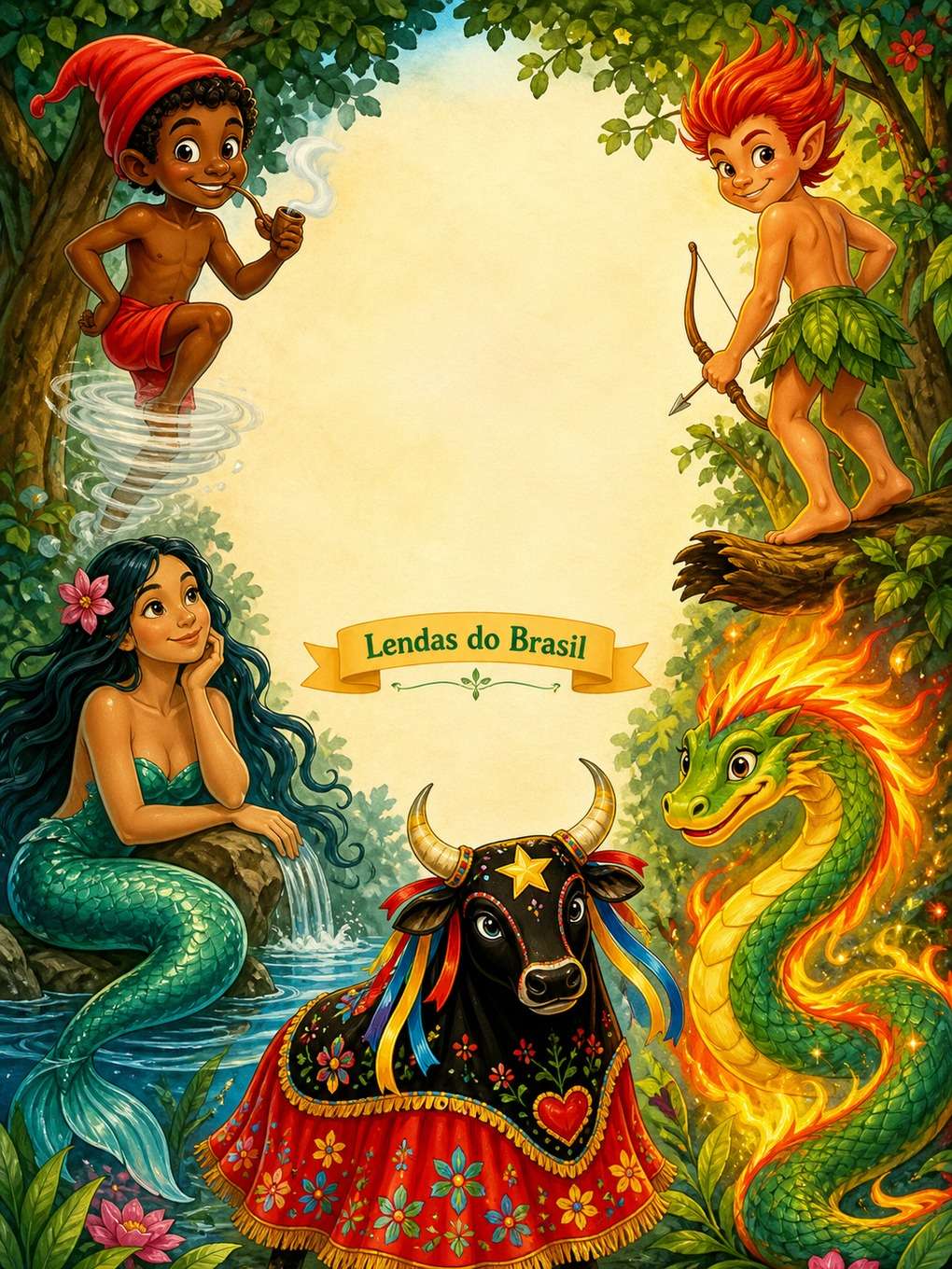 livro ilustrado de folclore - exemplo de o dia do folclore