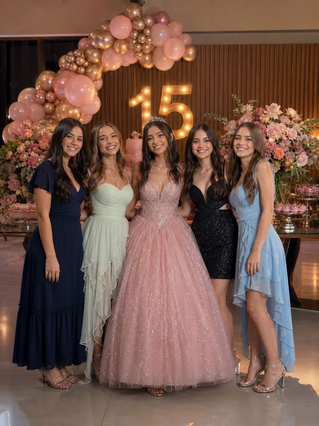 editorial moderno - exemplo de prompts para fotos com amigas nos 15 anos