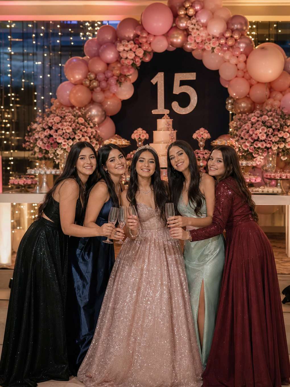 momento do brinde - exemplo de prompts para fotos com amigas nos 15 anos
