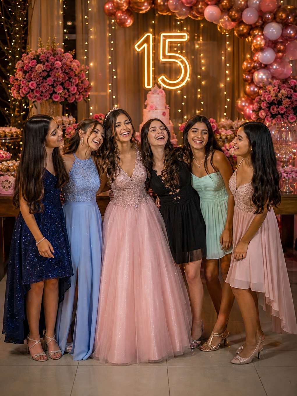 dança com família - exemplo de prompts para fotos com amigas nos 15 anos