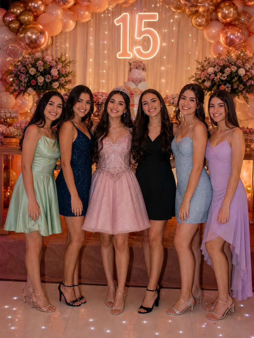 pista de dança - exemplo de prompts para fotos com amigas nos 15 anos