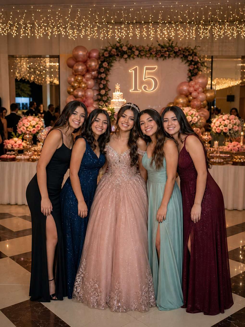 entrada da debutante - exemplo de prompts para fotos com amigas nos 15 anos
