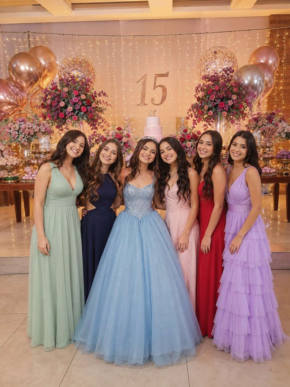 varanda do buffet - exemplo de prompts para fotos com amigas nos 15 anos
