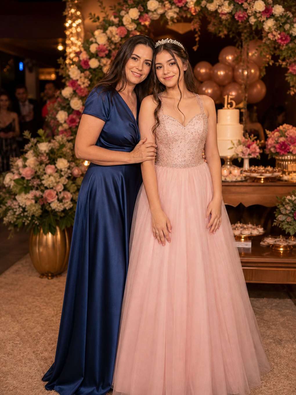 entrada da debutante - exemplo de prompts para fotos de mãe e filha nos 15 anos