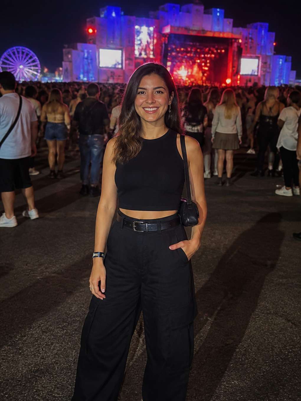 visual de fã na pista - exemplo de prompts para look rock in rio