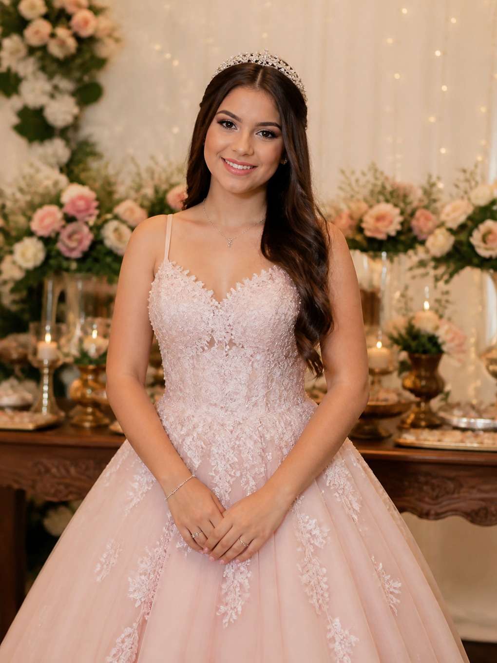 detalhes de princesa moderna - exemplo de prompts para maquiagem de debutante