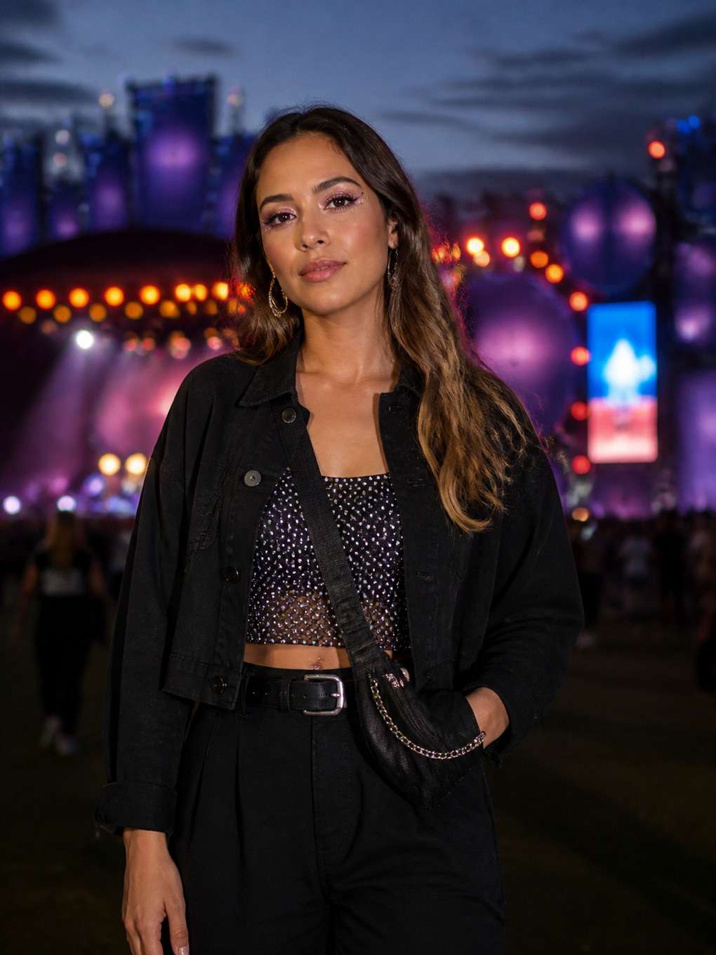 visual para postar no feed - exemplo de prompts para maquiagem rock in rio