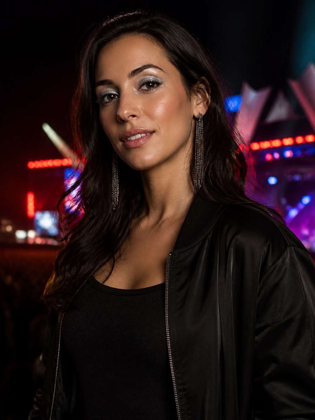 prata metalizada com pele glow - exemplo de prompts para maquiagem rock in rio