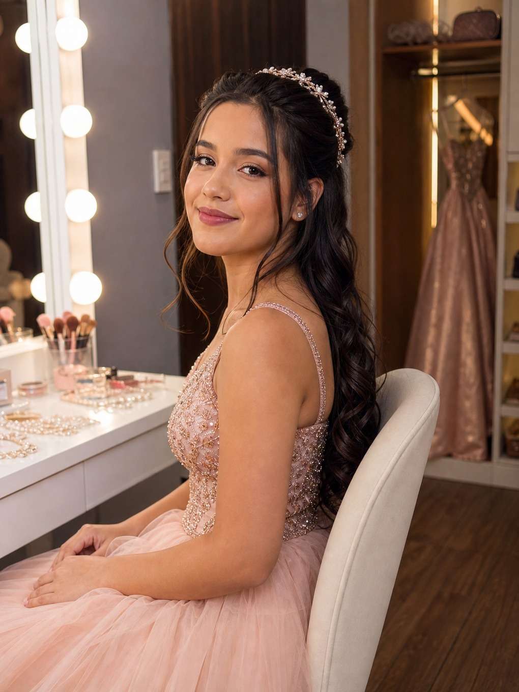 camarim de debutante - exemplo de prompts para penteados de debutante