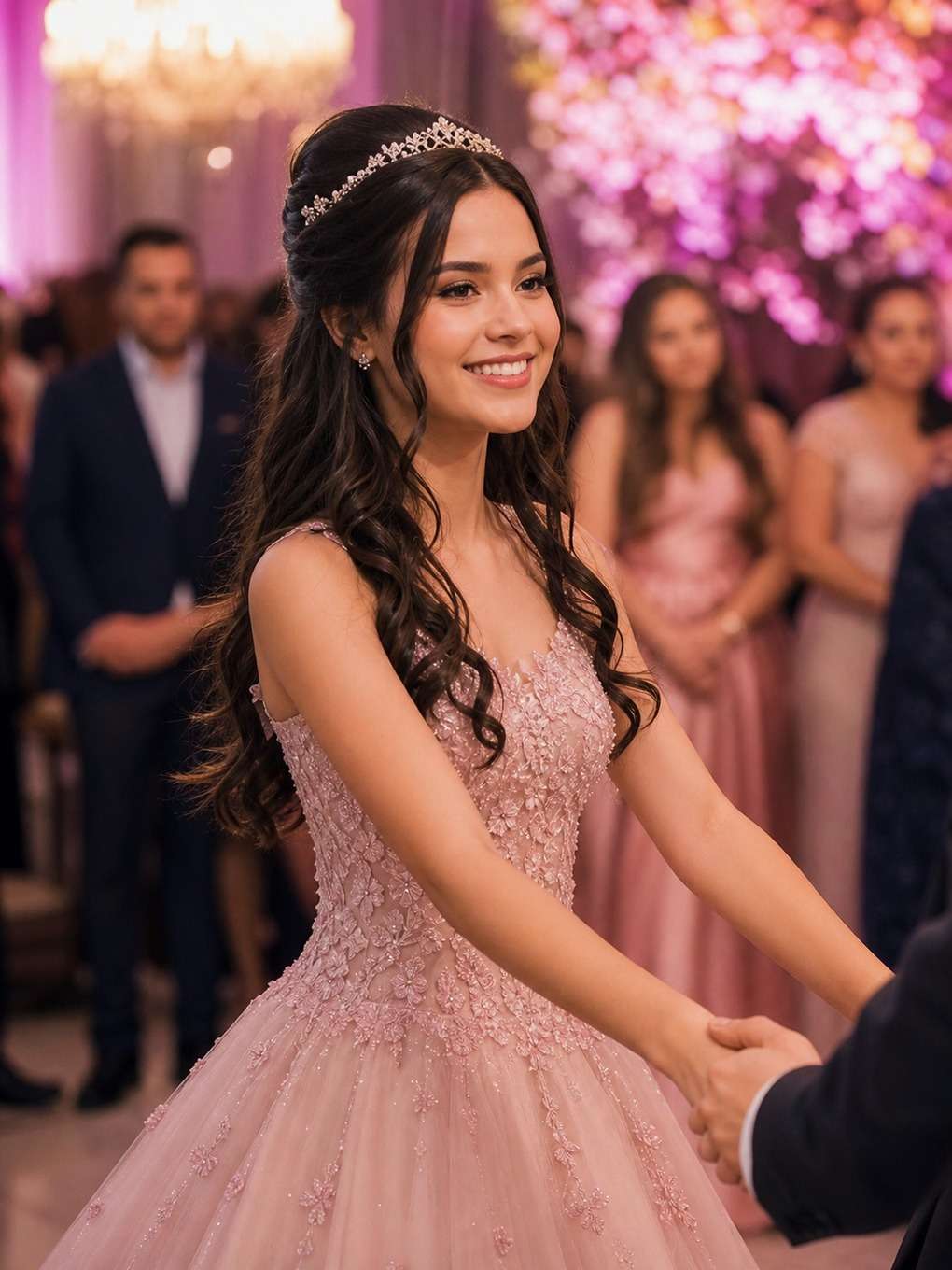 dança com família - exemplo de prompts para penteados de debutante