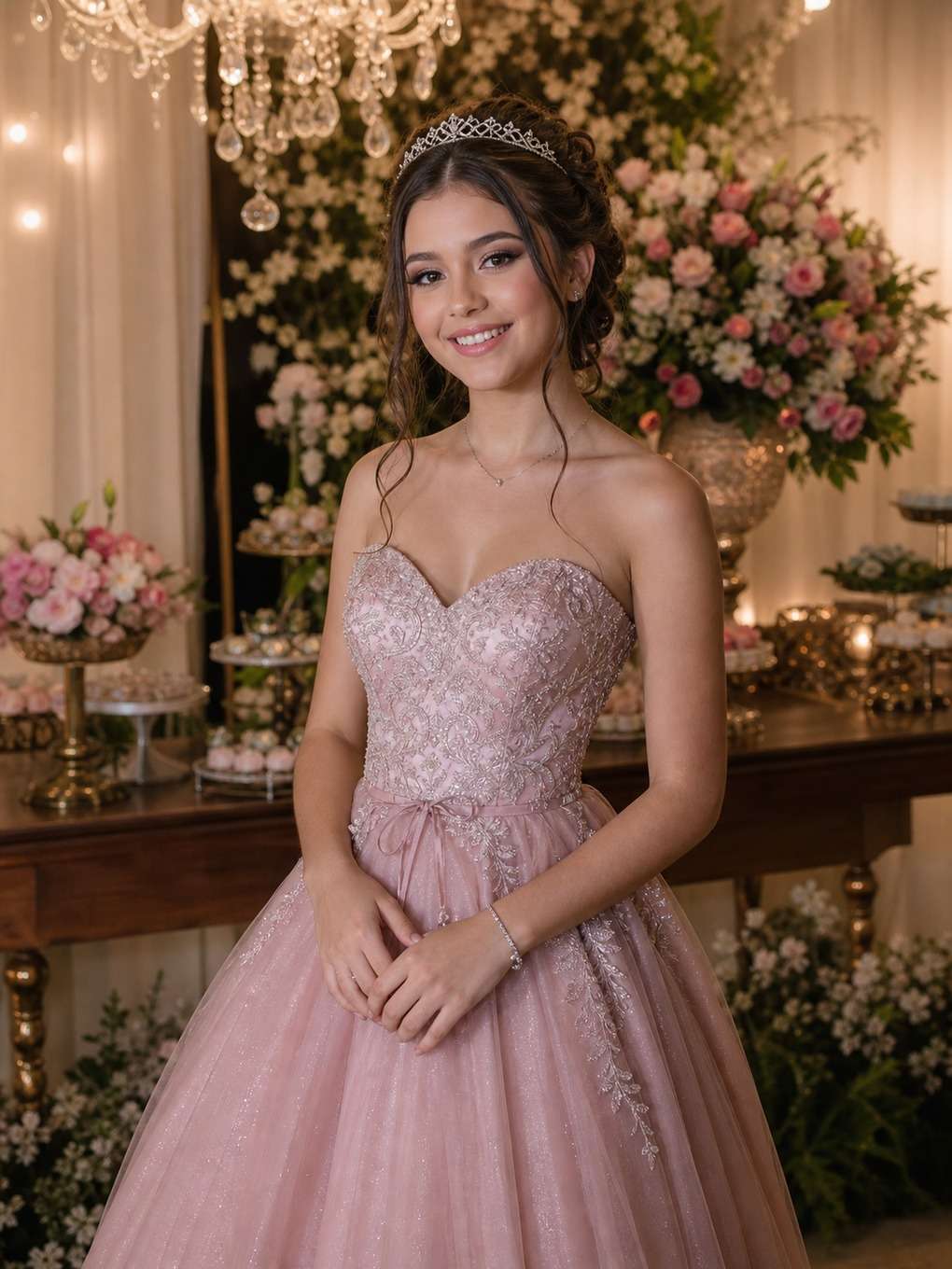 ensaio antes da festa - exemplo de prompts para penteados de debutante