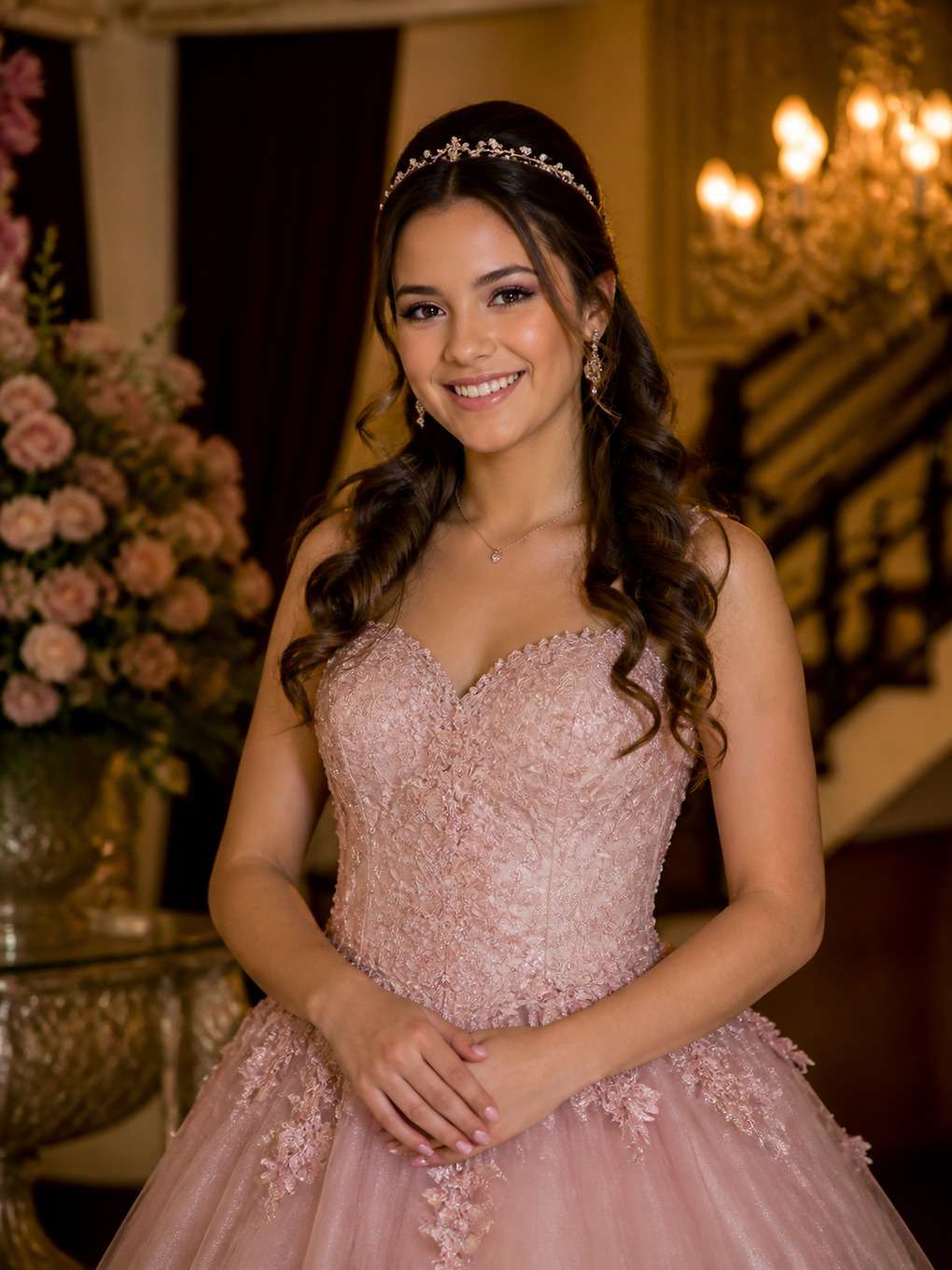 álbum premium - exemplo de prompts para penteados de debutante