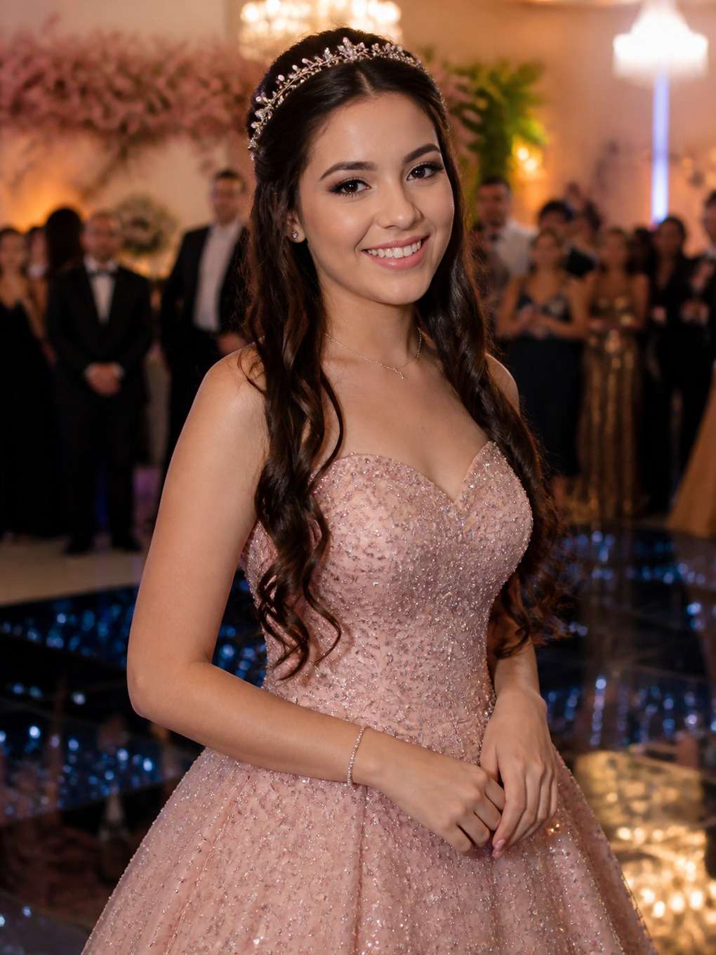 pista de dança - exemplo de prompts para penteados de debutante