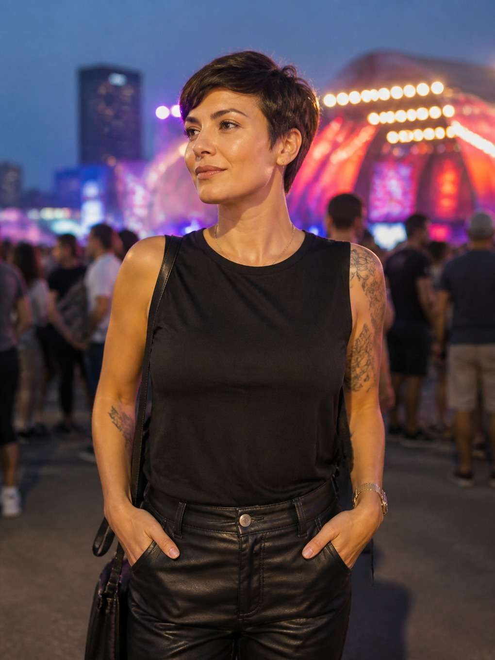 curto pixie texturizado - exemplo de prompts para penteados rock in rio