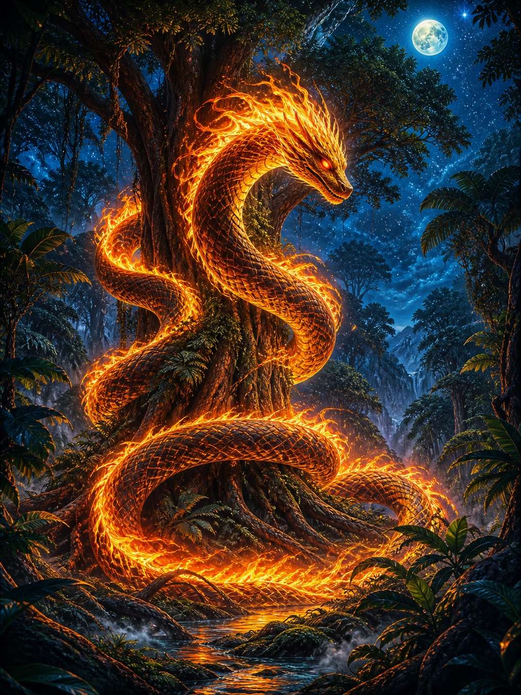boitatá guardião da floresta - exemplo de boitatá com