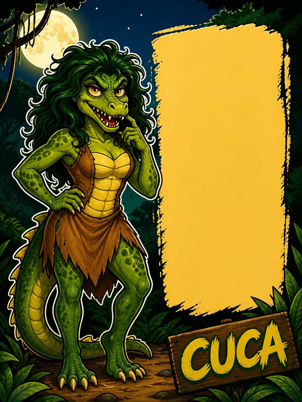 cuca em adesivo poster com frase curta - exemplo de cuca com