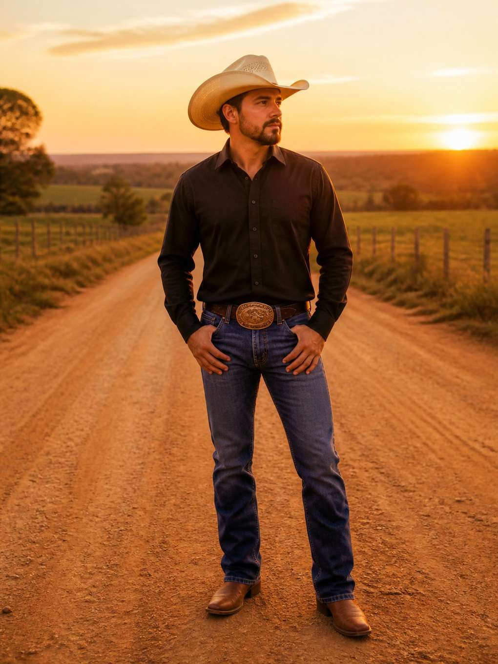 sertanejo masculino na estrada de terra - exemplo de ensaio sertanejo