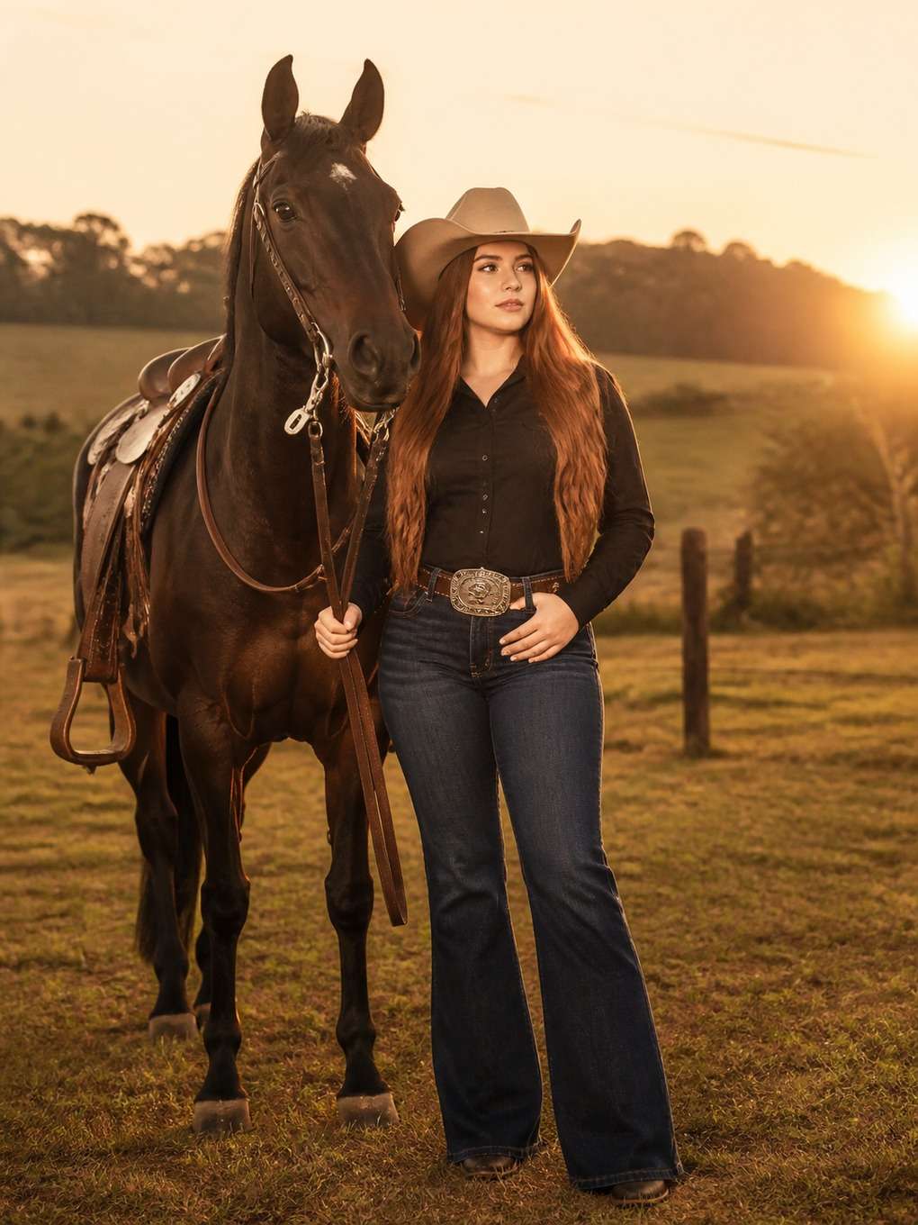 ensaio com cavalo em cenário rural - exemplo de ensaio sertanejo