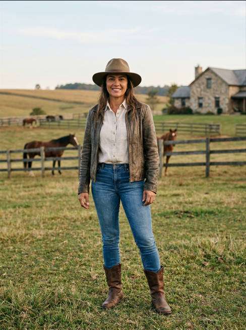 cowgirl em retrato de revista country - exemplo de fotos cowgirl
