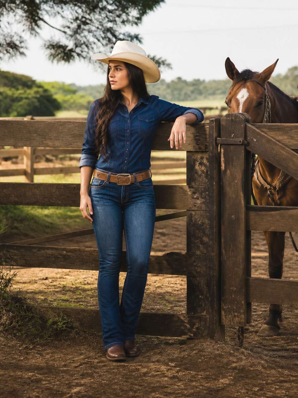 cowgirl em ensaio country para redes sociais - exemplo de fotos cowgirl