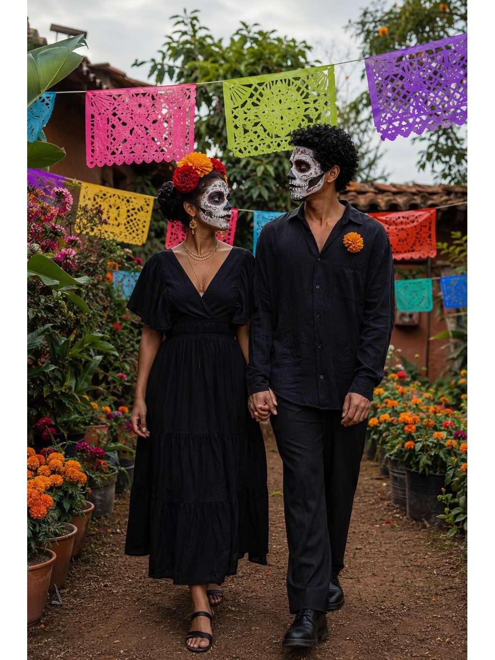 casal: varal festivo - exemplo de fotos de casal catrina