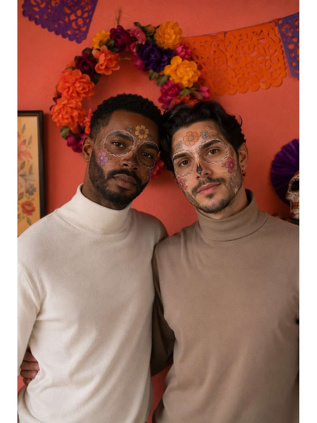 casal: parede coral - exemplo de fotos de casal catrina