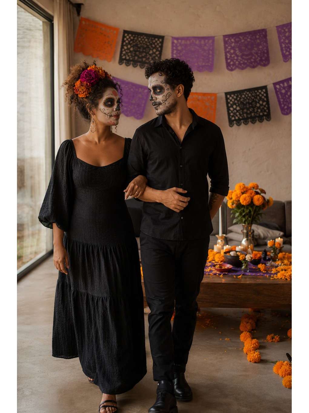 casal: mesa de flores - exemplo de fotos de casal catrina