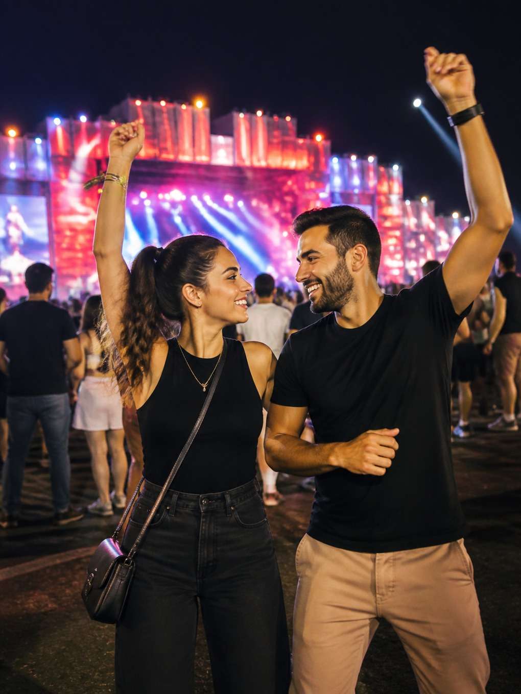 casal dançando em frente ao palco - exemplo de fotos de casal no rock in rio