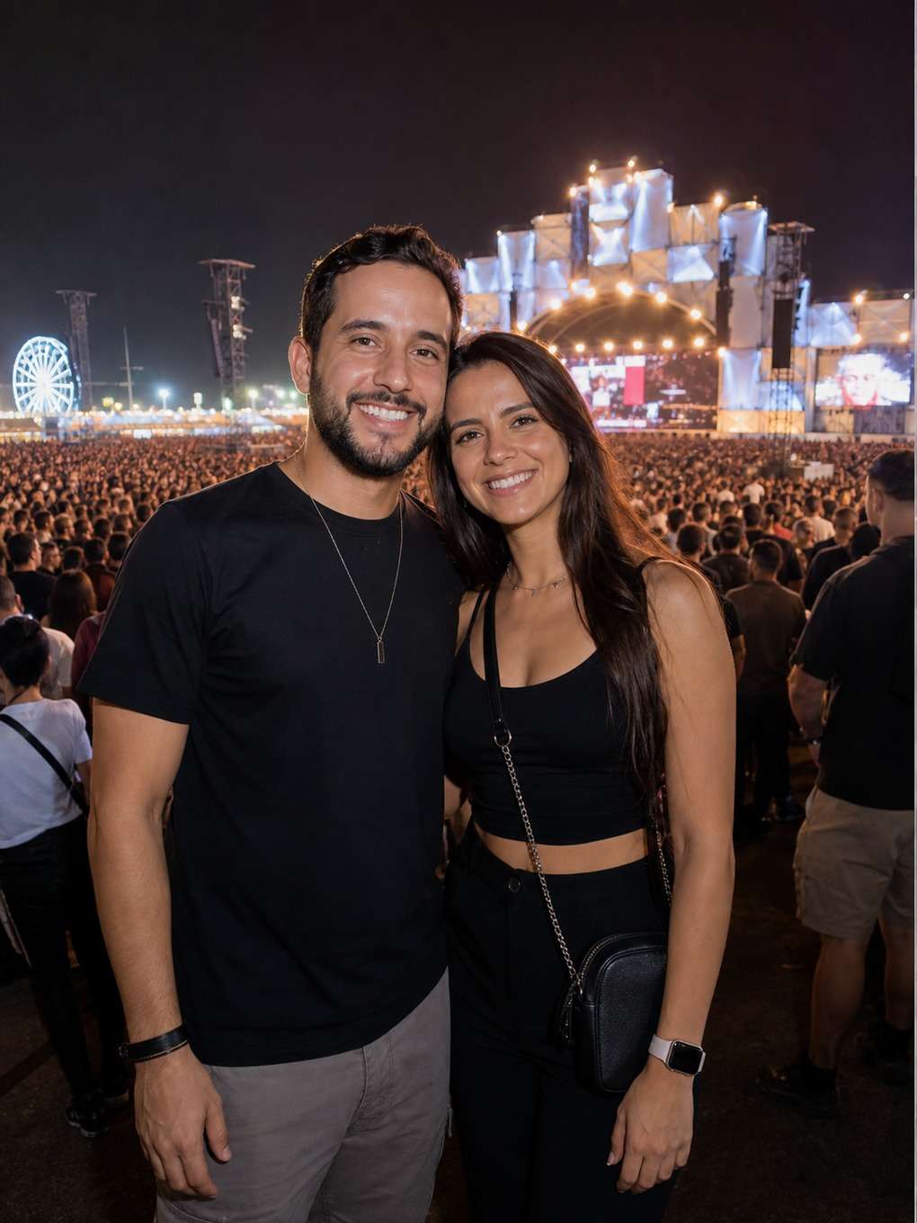 foto de álbum com energia de festival - exemplo de fotos de casal no rock in rio