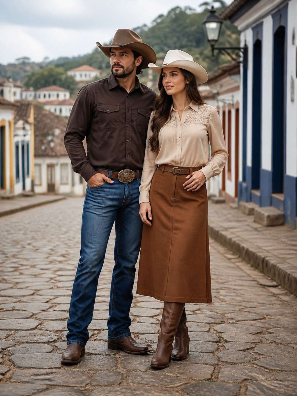 casal sertanejo com moda country urbana - exemplo de fotos de casal sertanejo