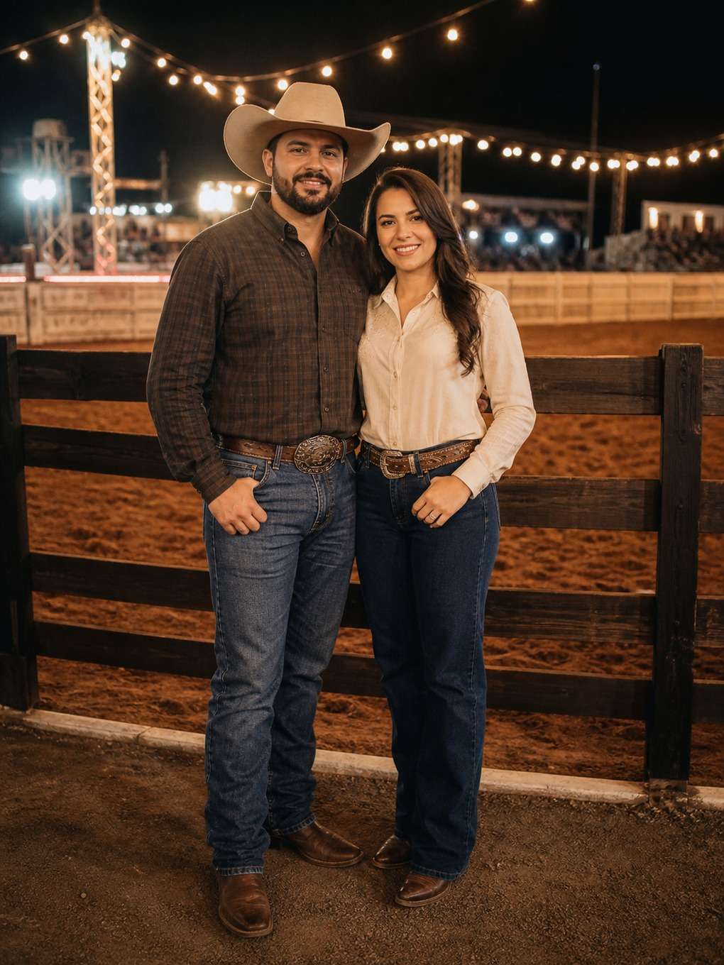 casal sertanejo em rodeio elegante - exemplo de fotos de casal sertanejo