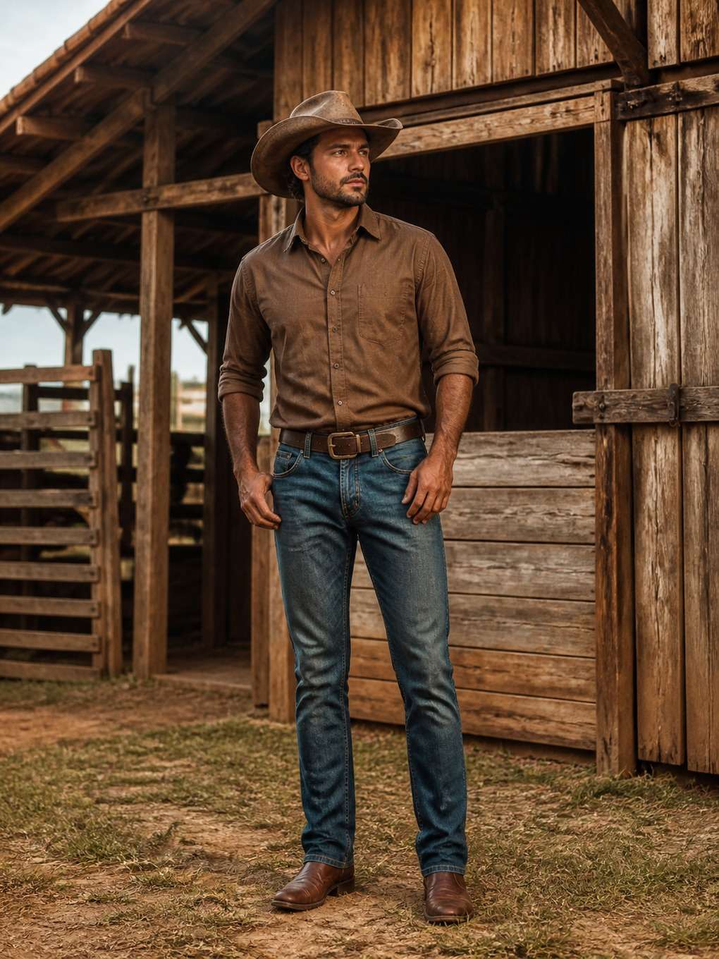 cowboy com visual rústico e discreto - exemplo de fotos de cowboy masculino