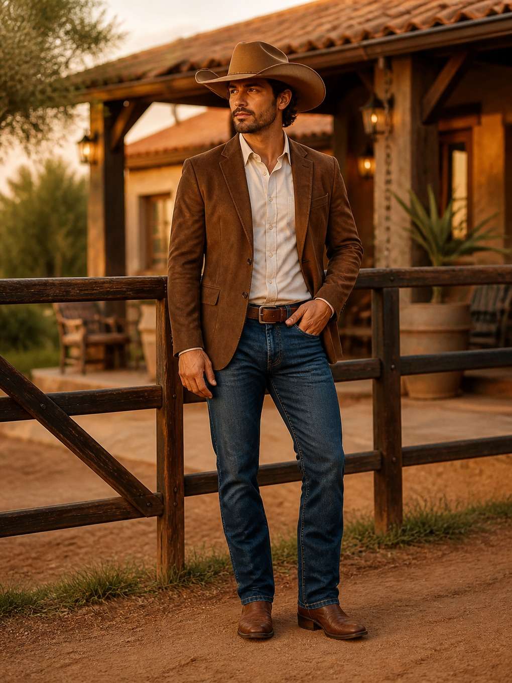 cowboy elegante para ensaio editorial - exemplo de fotos de cowboy masculino