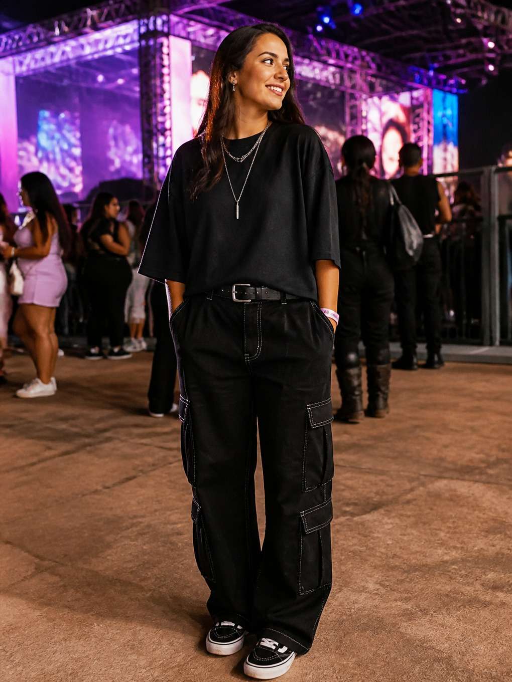jaqueta oversized e pose de fã - exemplo de fotos de festival k-pop