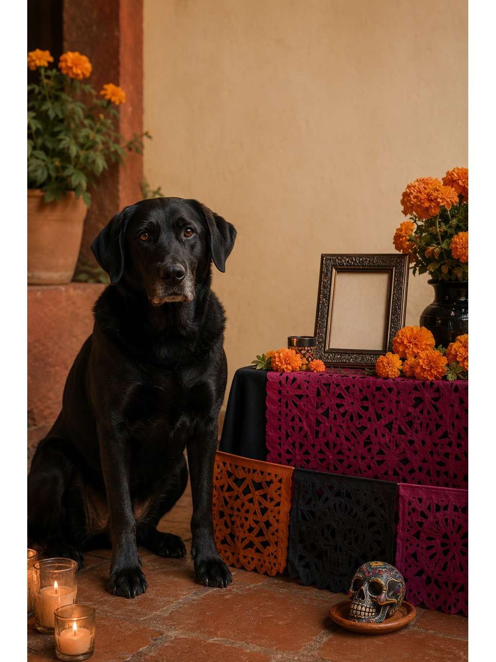 pet para cartão de homenagem - exemplo de fotos de pets no dia dos mortos