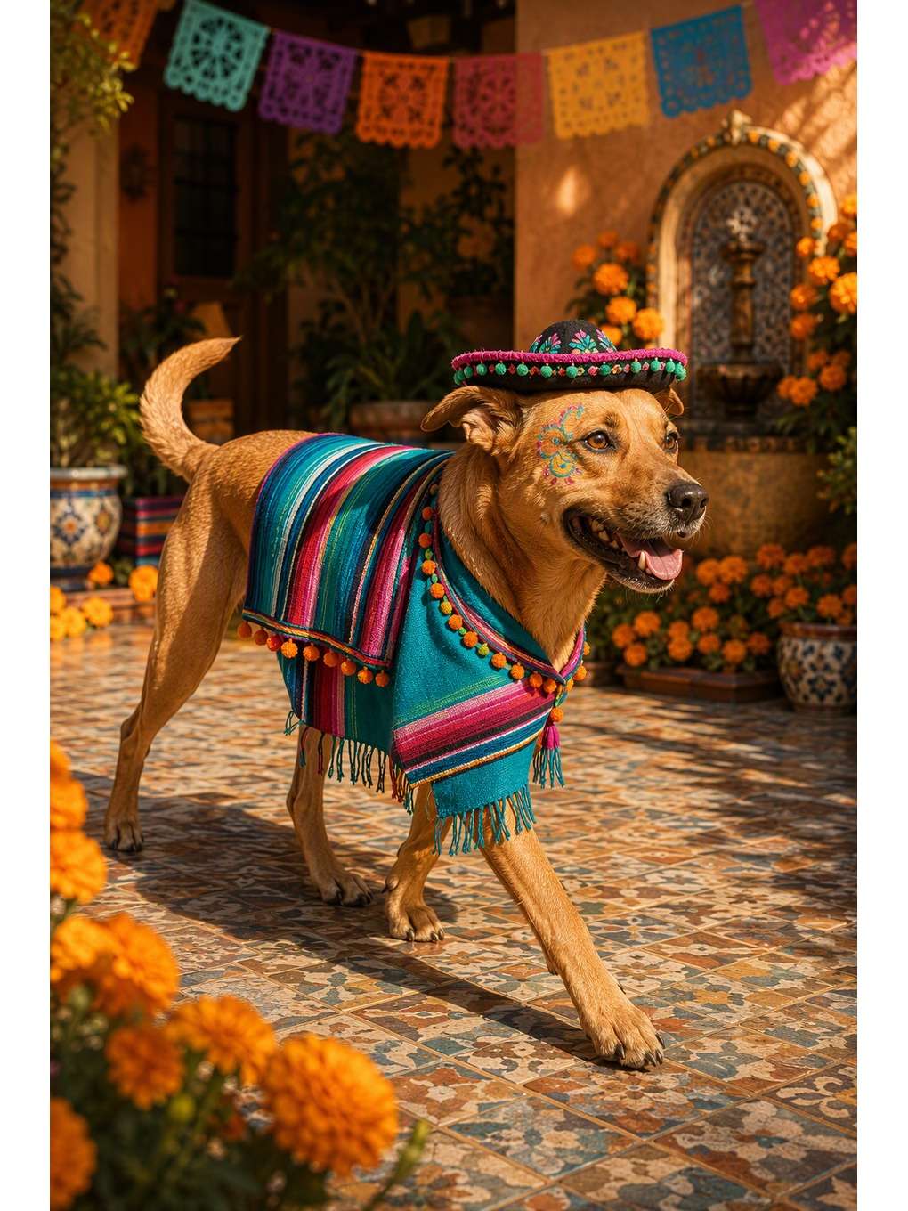 vira-lata caramelo de sarape - exemplo de fotos de pets no dia dos mortos