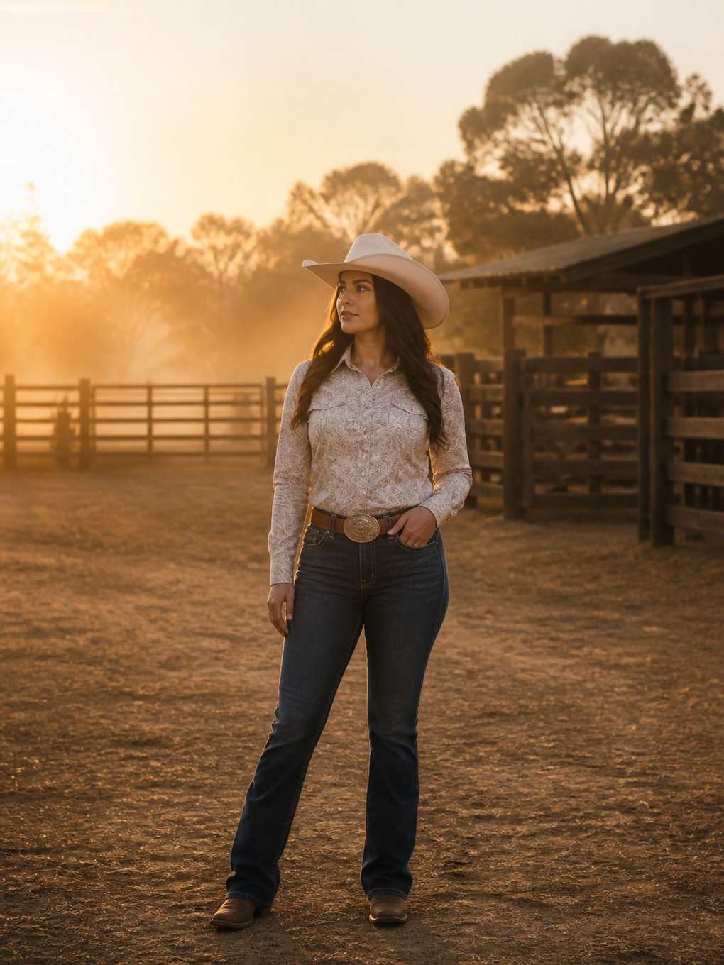 rodeio com luz de amanhecer - exemplo de fotos de rodeio