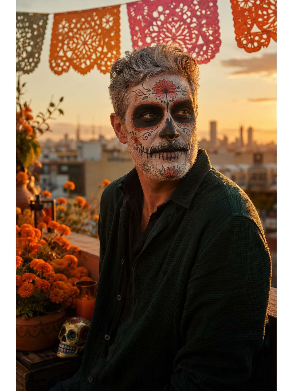ensaio ao pôr do sol - exemplo de fotos do dia dos mortos