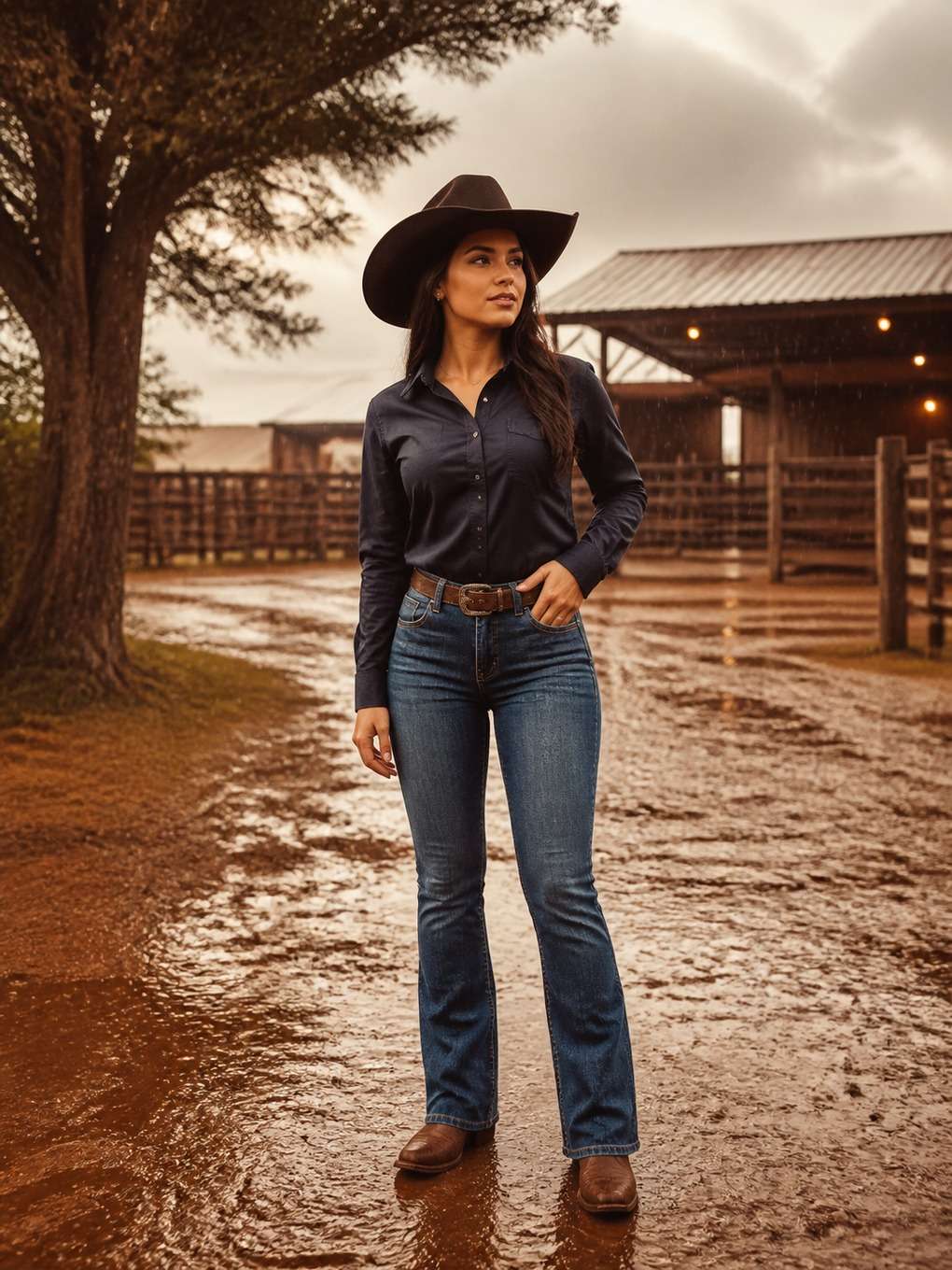 barretos com clima de chuva leve - exemplo de fotos estilo barretos