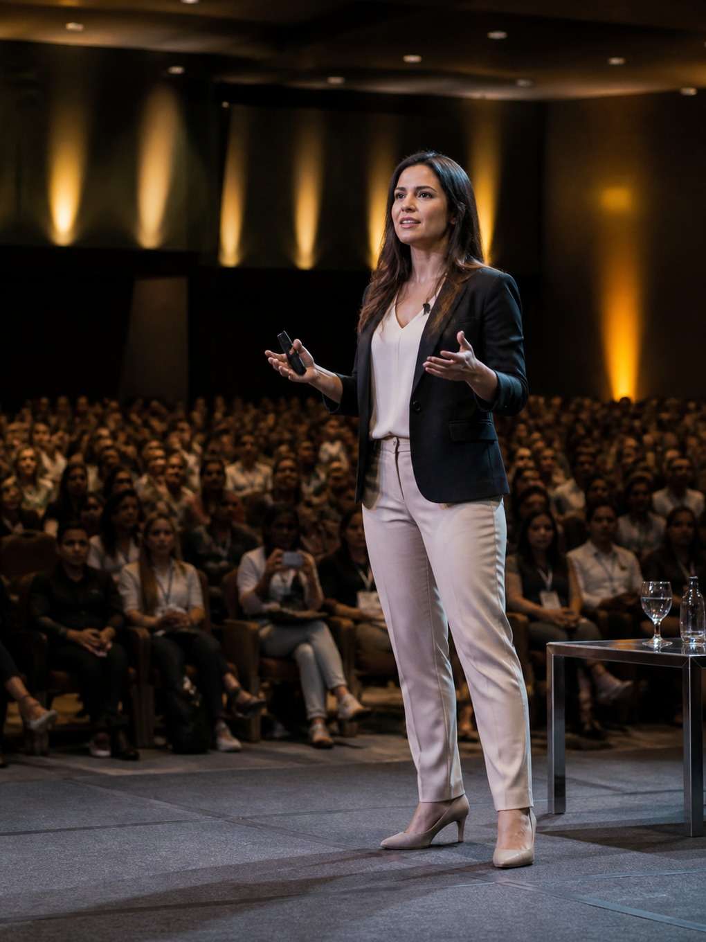palco com plateia em auditório - exemplo de fotos no palco